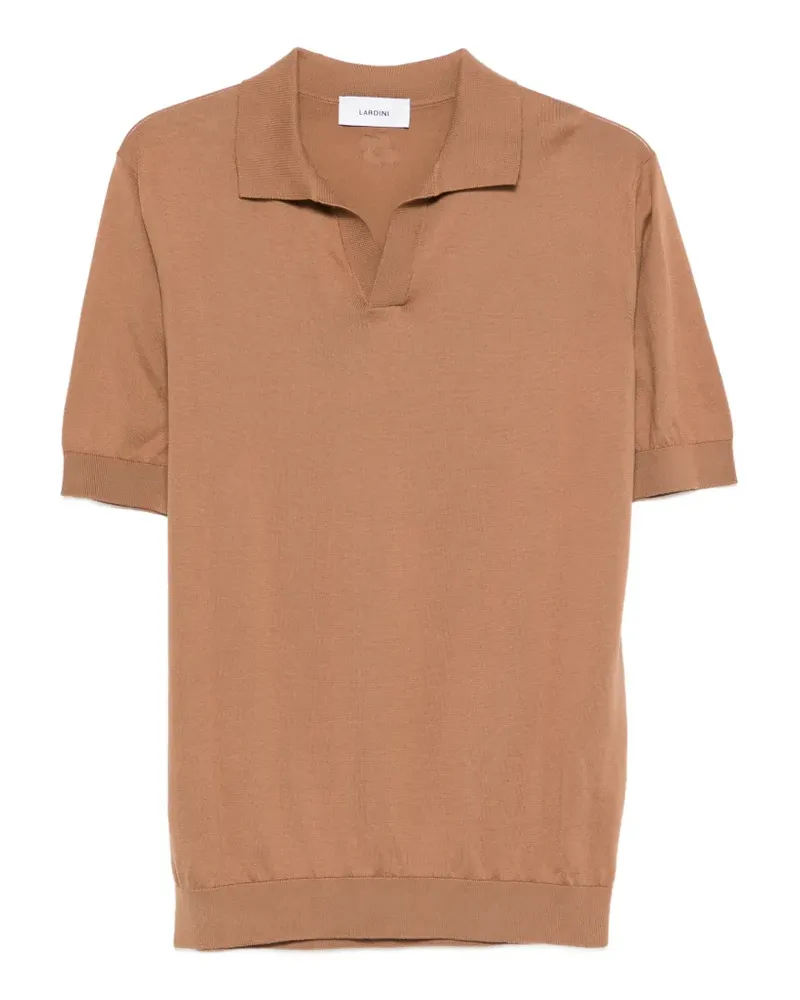 LARDINI collar polo - Braun Braun