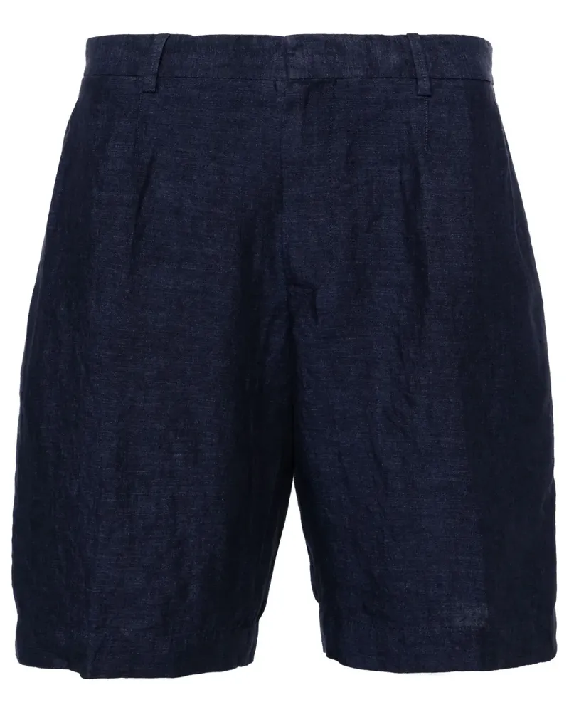 Ermenegildo Zegna Bermudas aus Leinen mit Falten - Blau Blau