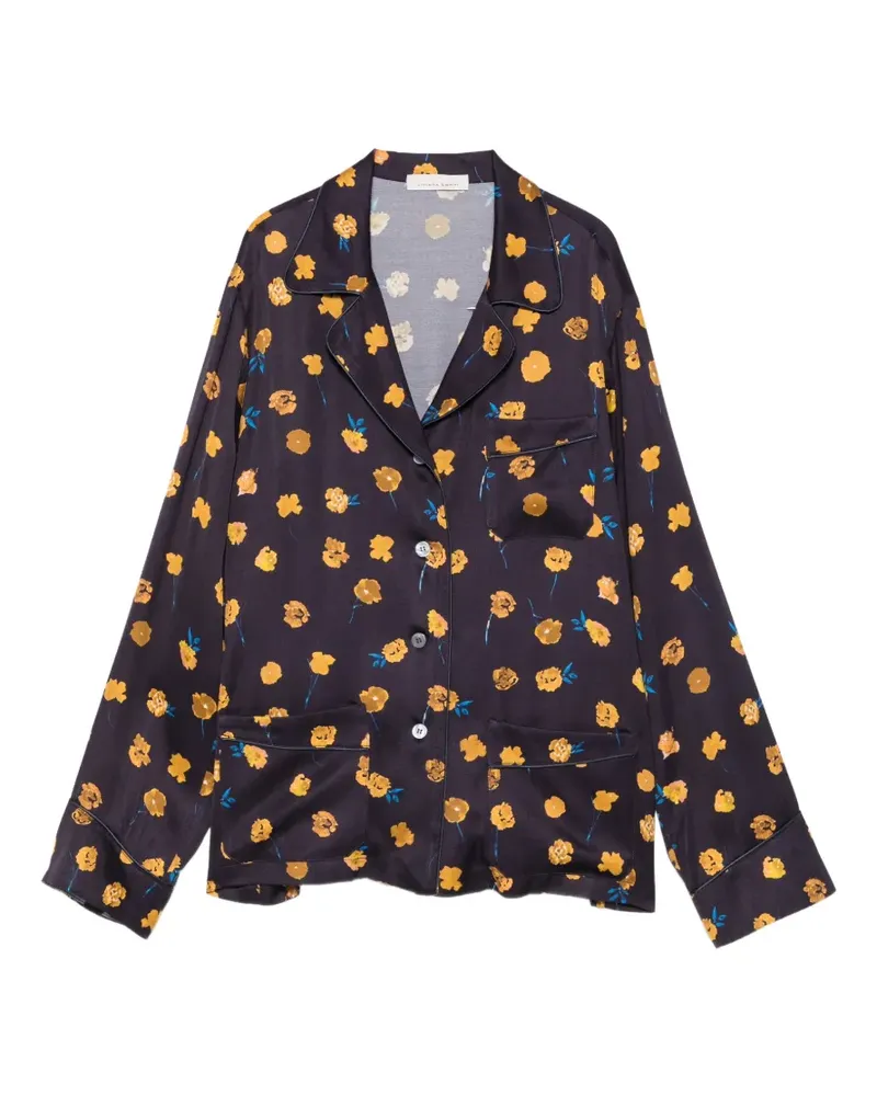 Liviana Conti floral-print pajama-style shirt - Blau Blau