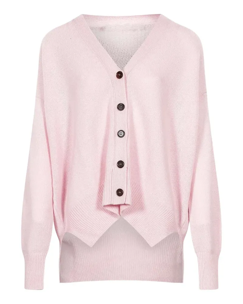 Jil Sander Cardigan mit V-Ausschnitt - Rosa Rosa