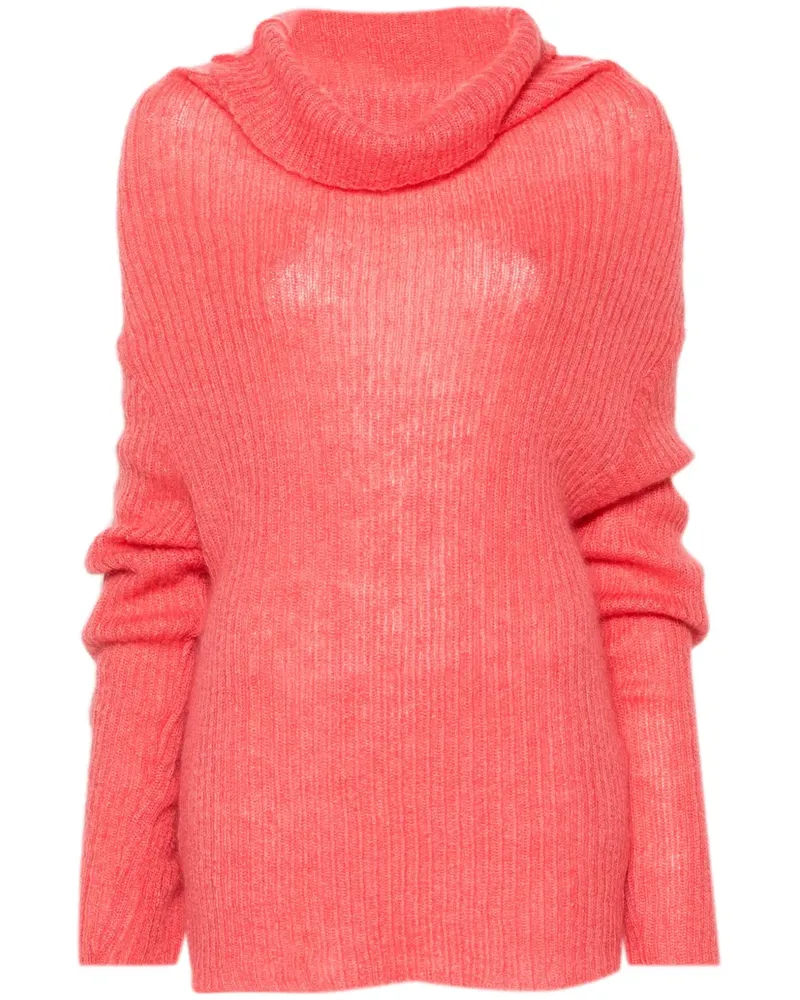 Yohji Yamamoto Pullover mit drapierten Kragen - Rosa Rosa