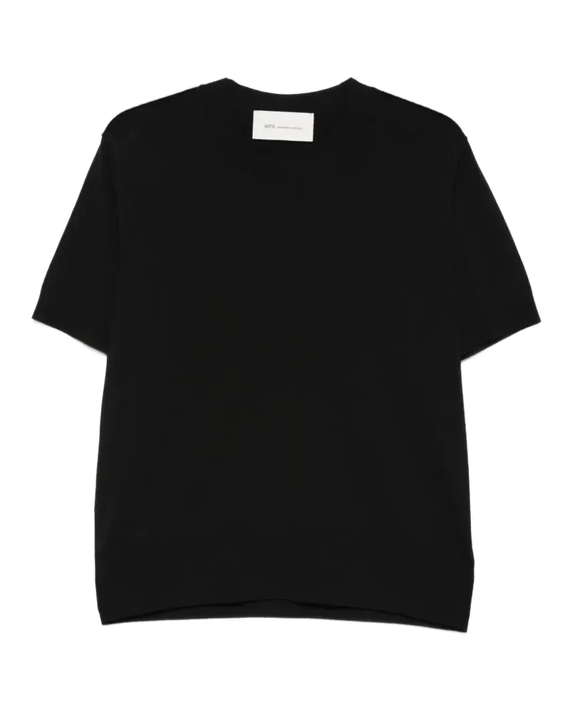 AMI Paris knitted T-shirt - Schwarz Schwarz