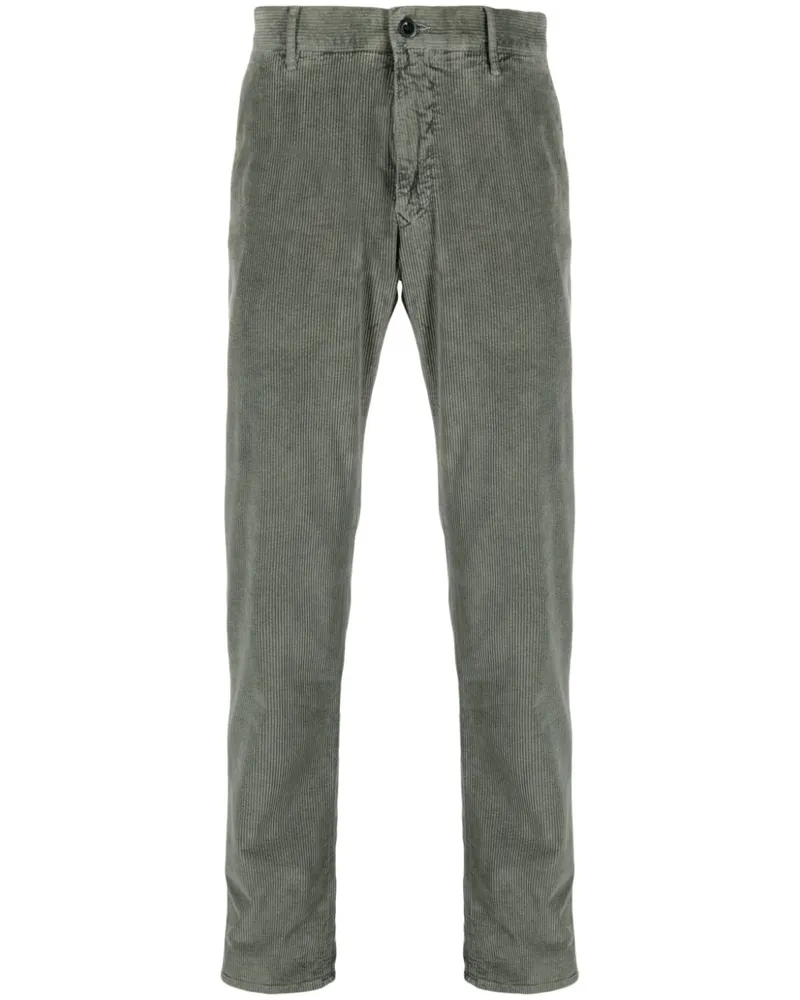 Incotex Tapered-Hose aus Cord - Grün Grün