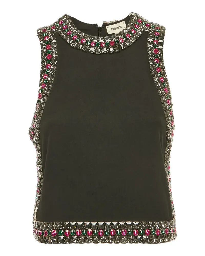 L'Agence Bastia embellished tank top - Schwarz Schwarz