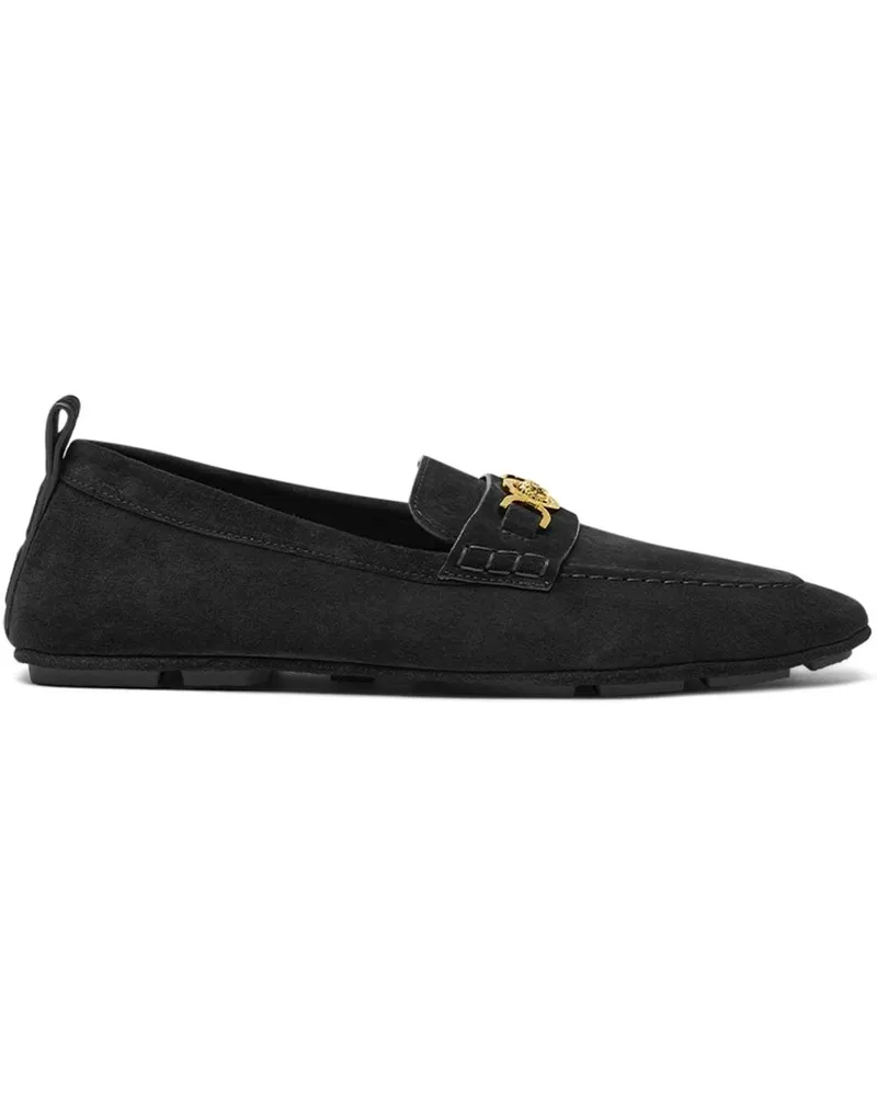 Versace Villa Loafer aus Wildleder - Schwarz Schwarz