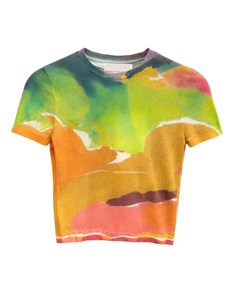 Ulla Johnson Sana patterned T-shirt - Orange Orange