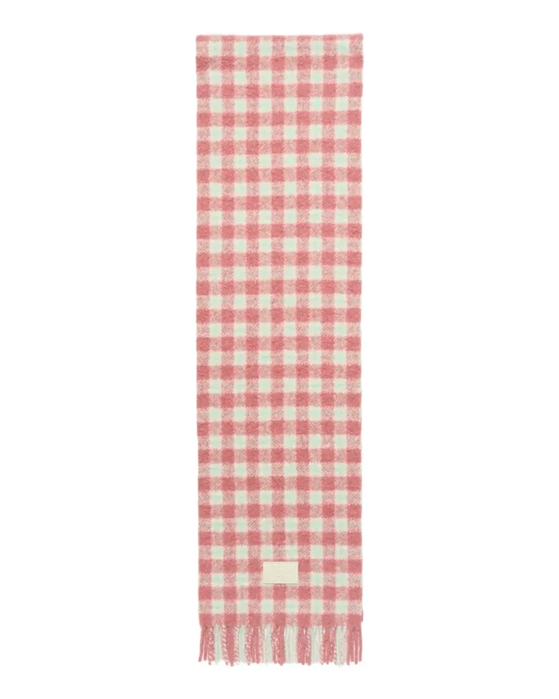 Acne Studios Karierter Schal mit Logo - Rosa Rosa