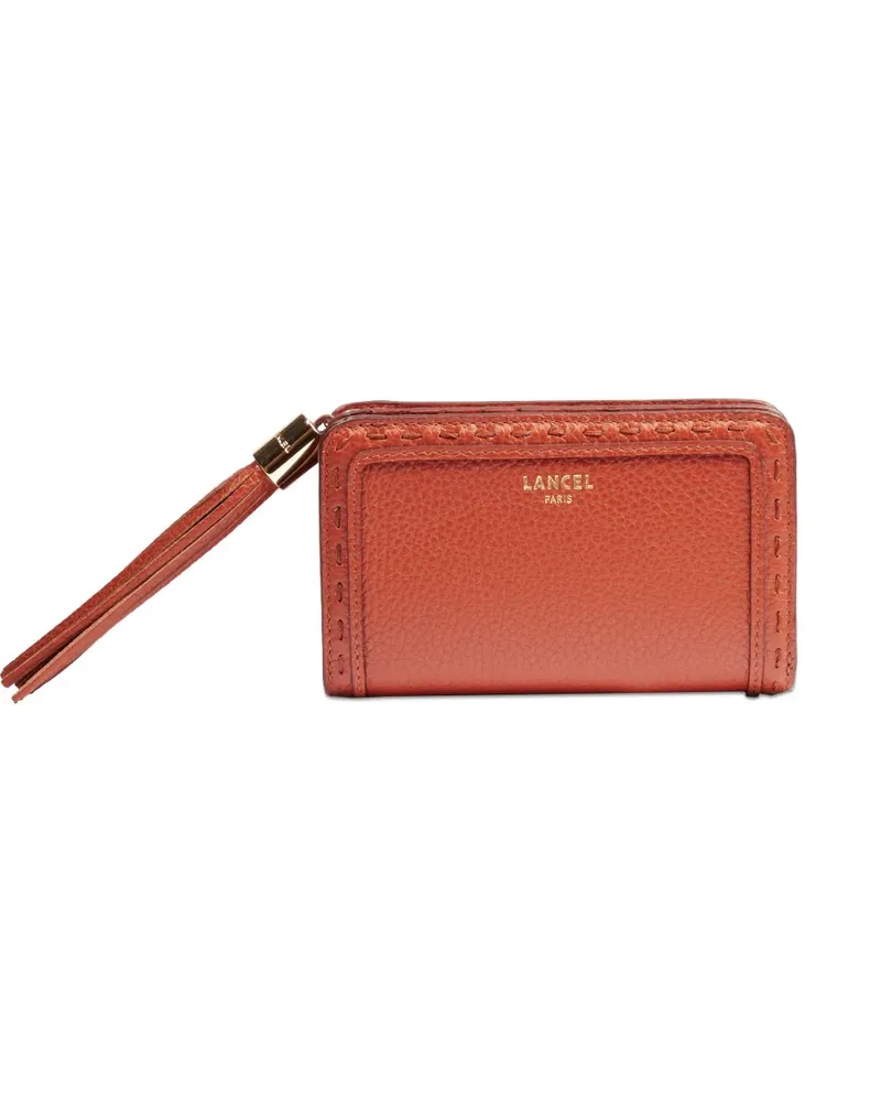 Lancel tassel-embellished leather wallet - Orange Orange