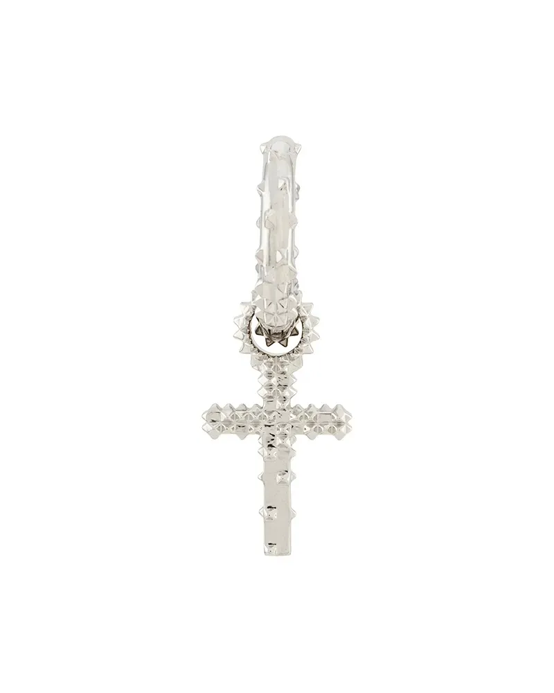 KASUN LONDON Creole mit Kreuz - Silber Silber