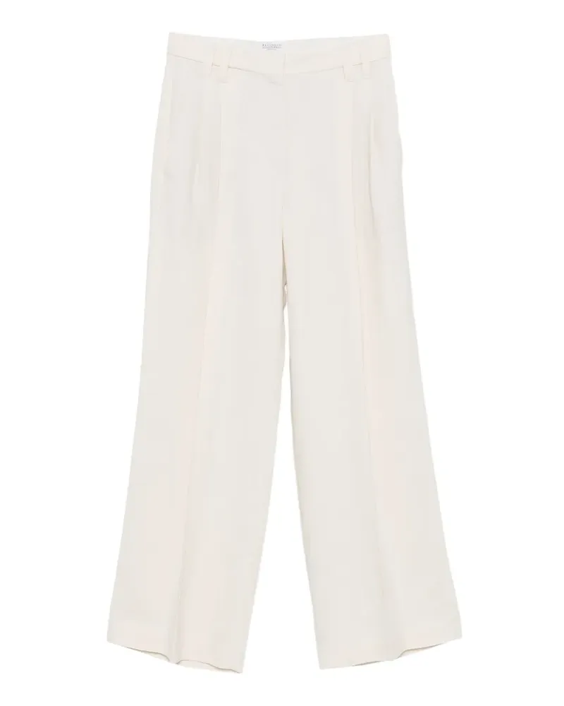Brunello Cucinelli Plissierte Hose - Weiß Weiß