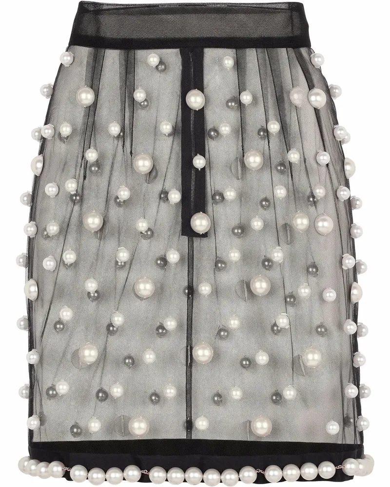 Dolce & Gabbana Minirock mit Perlenverzierung - Schwarz Schwarz