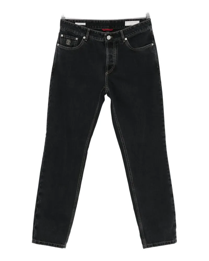 Brunello Cucinelli logo-detail jeans - Grau Grau