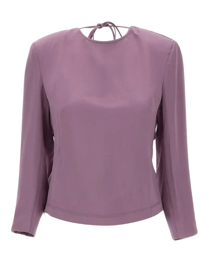 JACQUES draped open-back blouse - Violett Violett