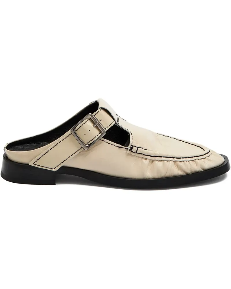 Miista Gianna buckle mules - Nude Nude