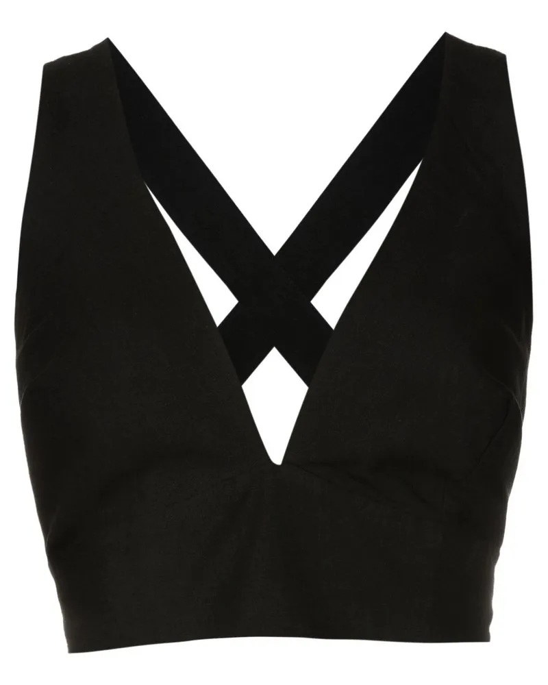 Lenny Niemeyer Cropped-Top mit überkreuzten Trägern - Schwarz Schwarz