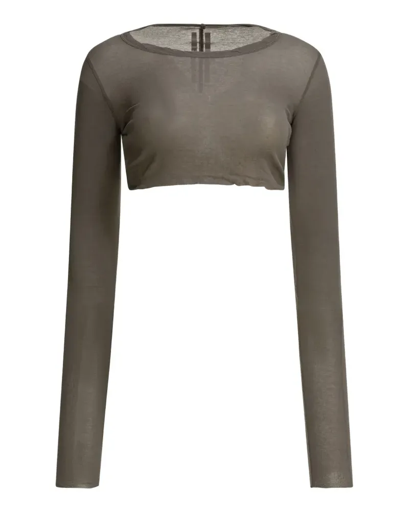 Rick Owens long-sleeved crop top - Grün Grün
