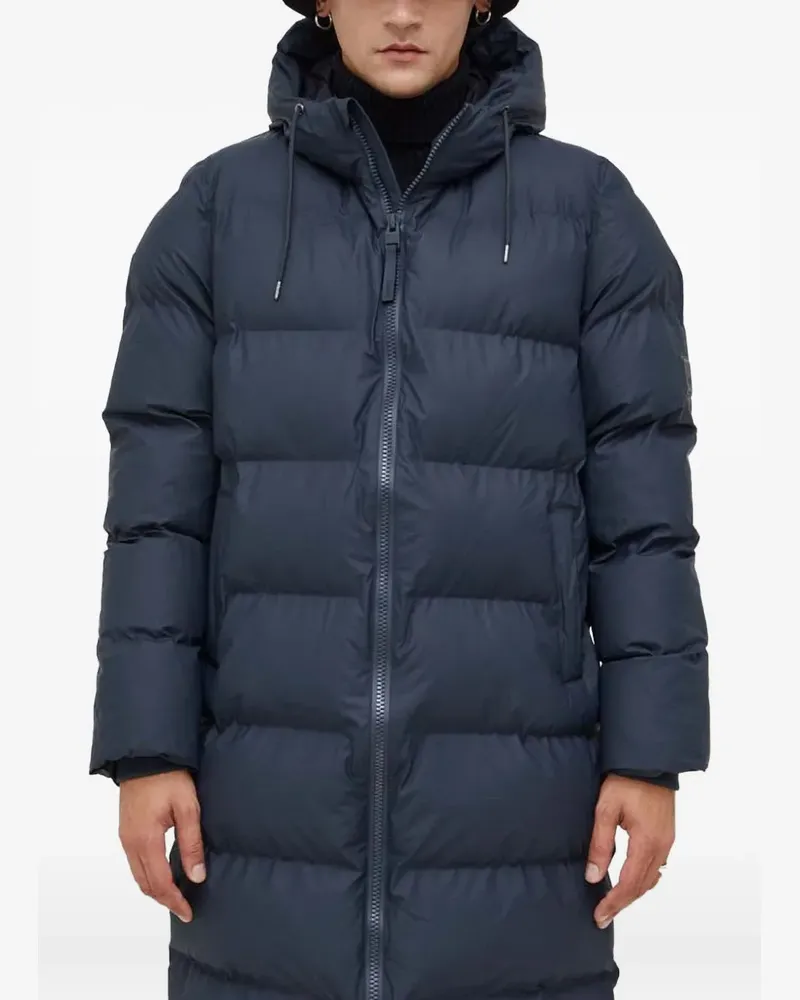 RAINS Alta hooded-neckline quilted jacket - Blau Blau
