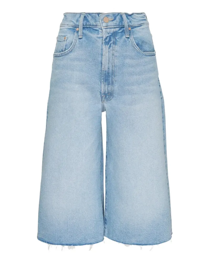 Mother The Whole Lot Zip Fray shorts - Blau Blau
