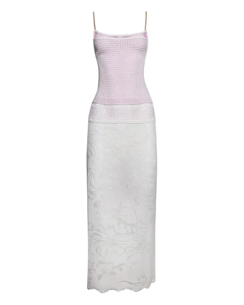 Roberta Einer Midikleid mit Spitzendetail - Rosa Rosa