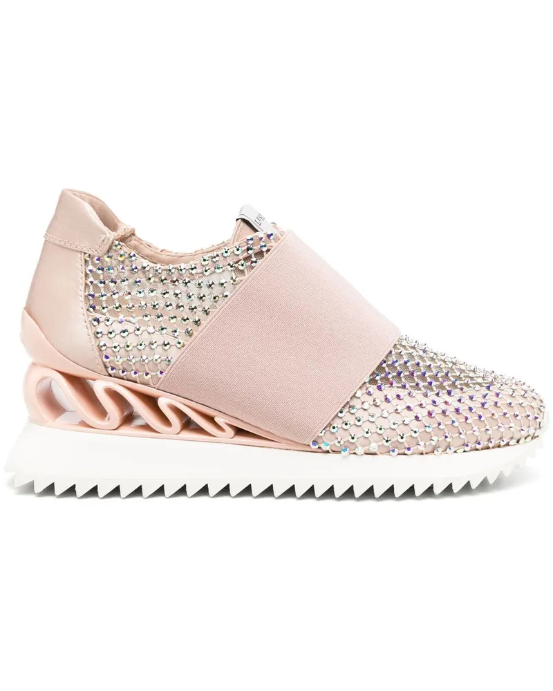 Le Silla Gilda Mules mit Kristallen - Nude Nude