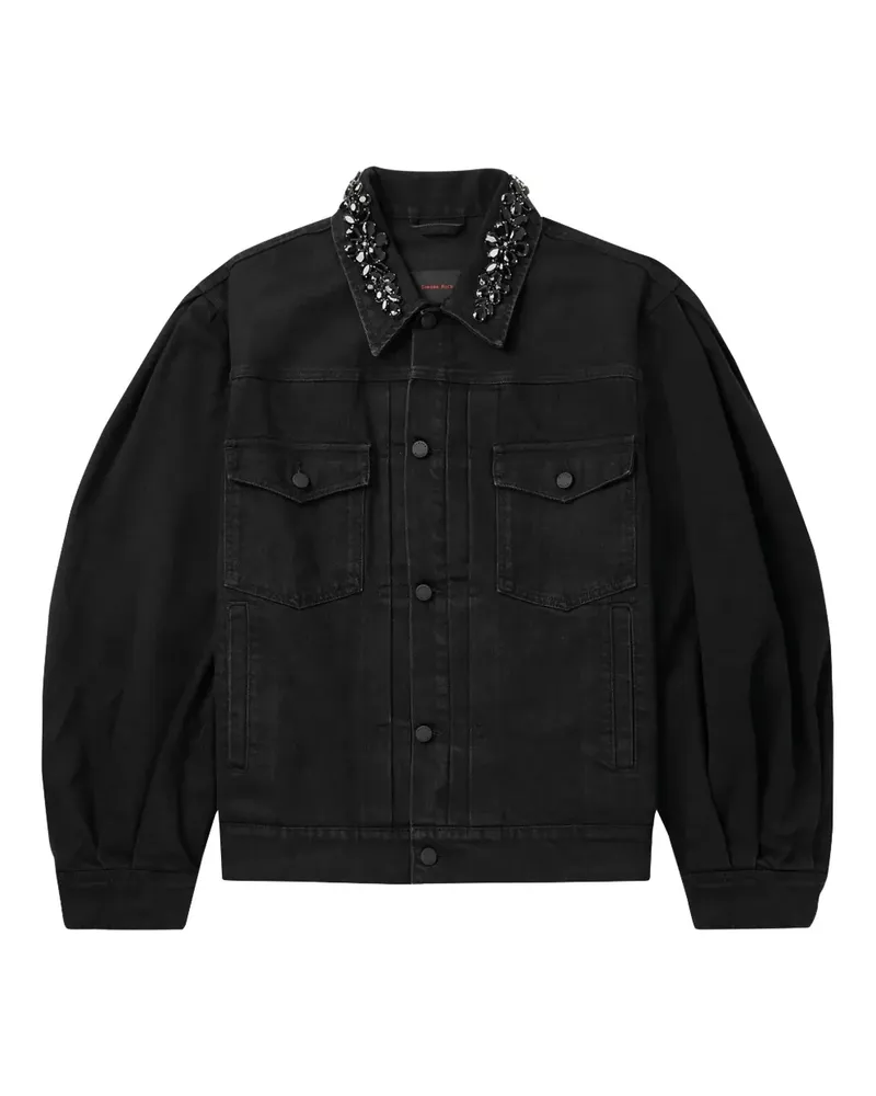 Simone Rocha Jeansjacke mit Puffärmeln - Schwarz Schwarz
