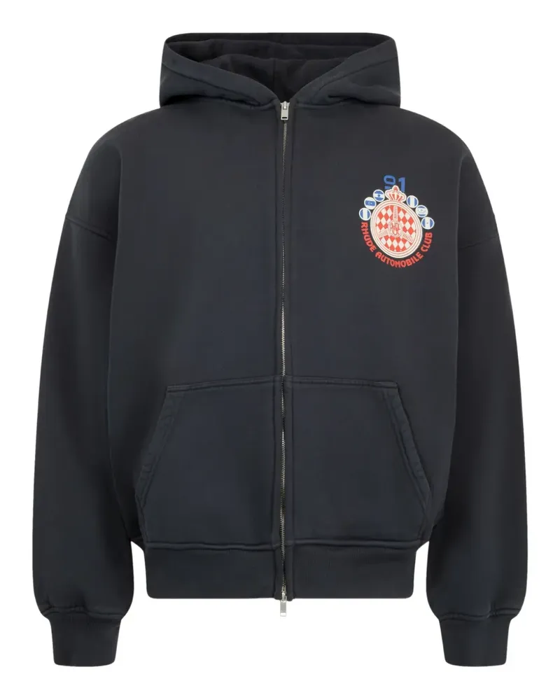 RHUDE Automobile Club Hoodie mit Logo-Print - Schwarz Schwarz