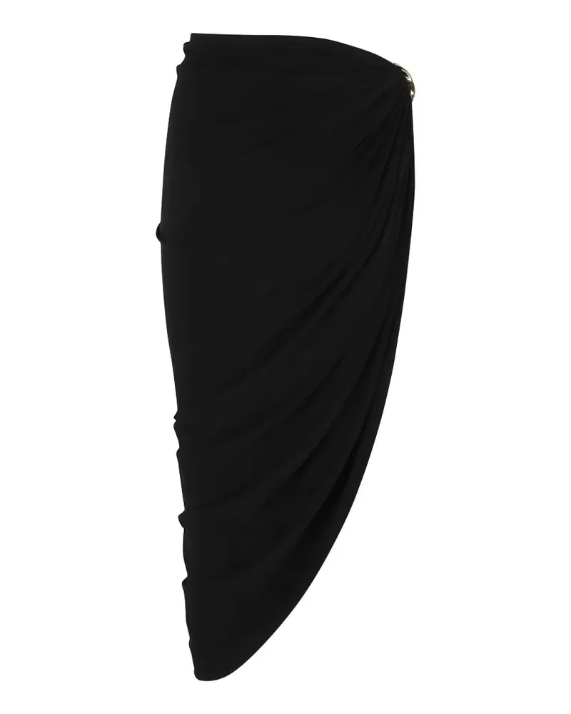 SPORTMAX draped asymmetric skirt - Schwarz Schwarz