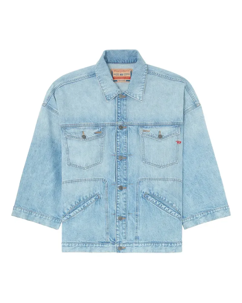 Diesel DE-LIN bartack-stitch denim jacket - Blau Blau