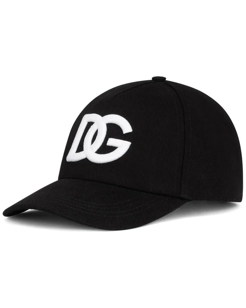 Dolce & Gabbana Baseballkappe mit Logo-Stickerei - Schwarz Schwarz