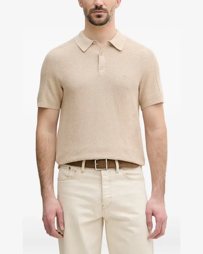 Michael Kors cotton-mouliné polo shirt - Nude Nude