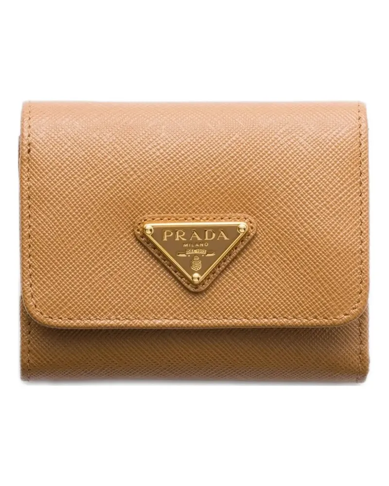 Prada Portemonnaie aus Saffiano-Leder - Nude Nude