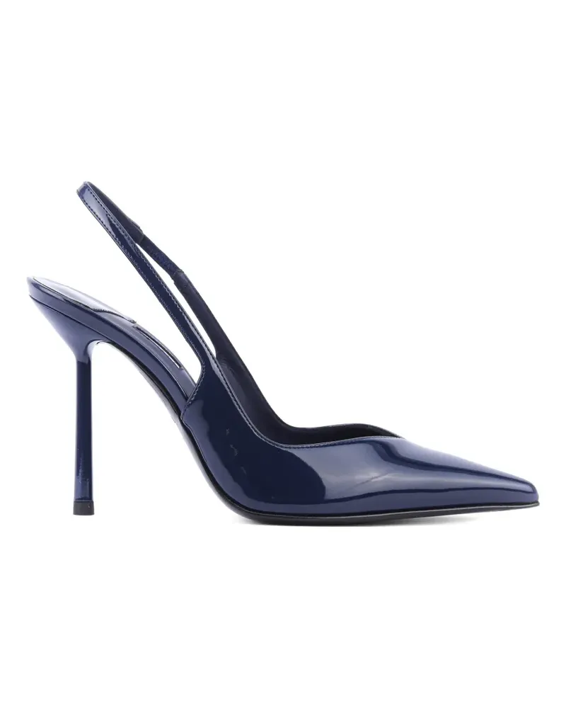Le Silla Vivienne Slingback-Pumps aus Leder mit Absatz - Blau Blau