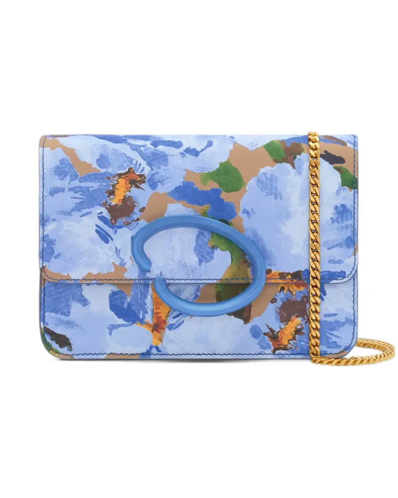 Oscar de la Renta Clutch mit Print - Blau Blau