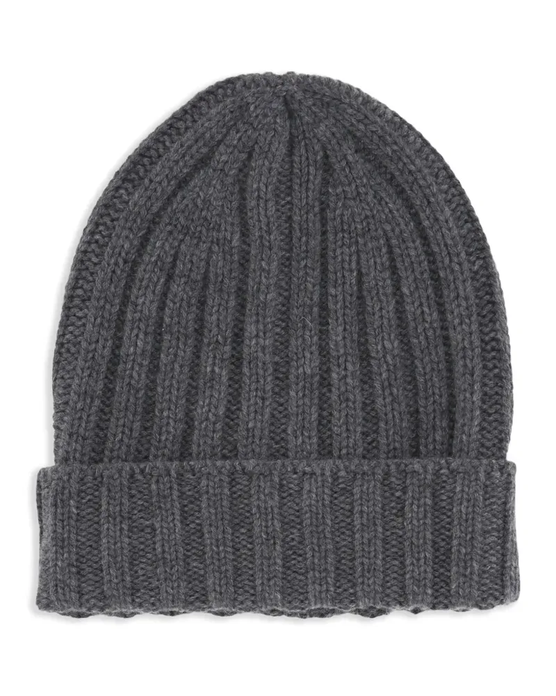Gran Sasso Beanie aus Kaschmir - Grau Grau
