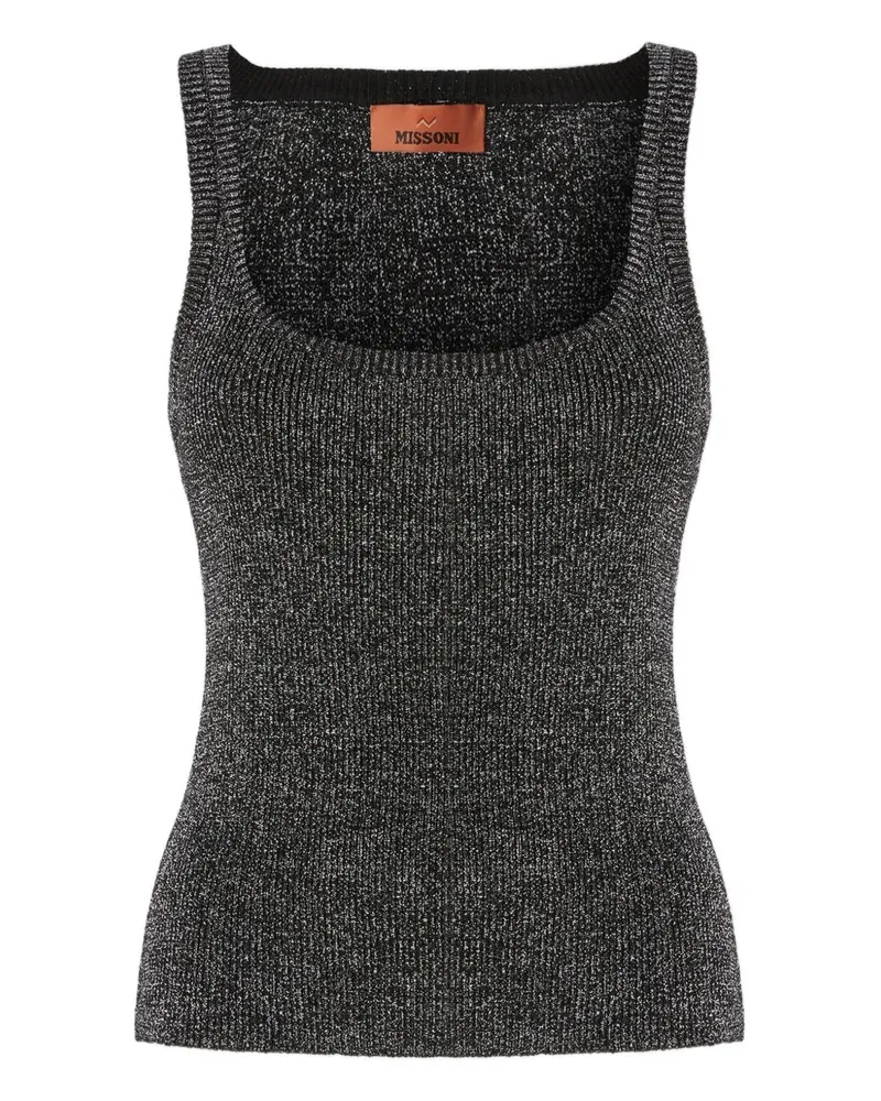 Missoni Tanktop im Metallic-Look mit U-Ausschnitt - Silber Silber