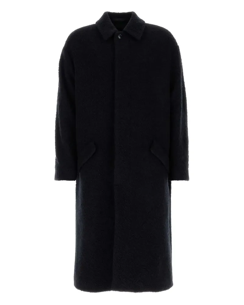 Giorgio Armani single-breasted coat - Blau Blau