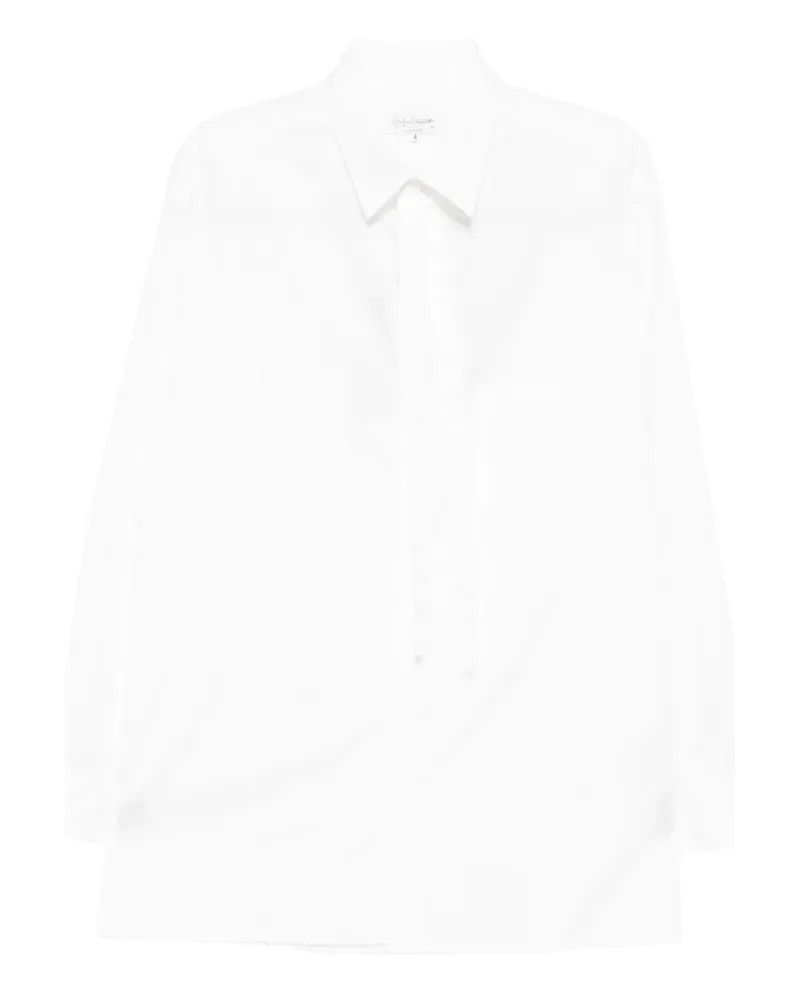 Yohji Yamamoto 100/2 Broad Switching Hemd - Weiß Weiß