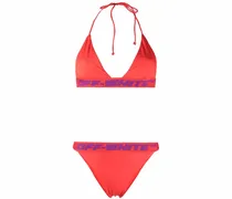 Bikini mit Logo-Bund - Rot