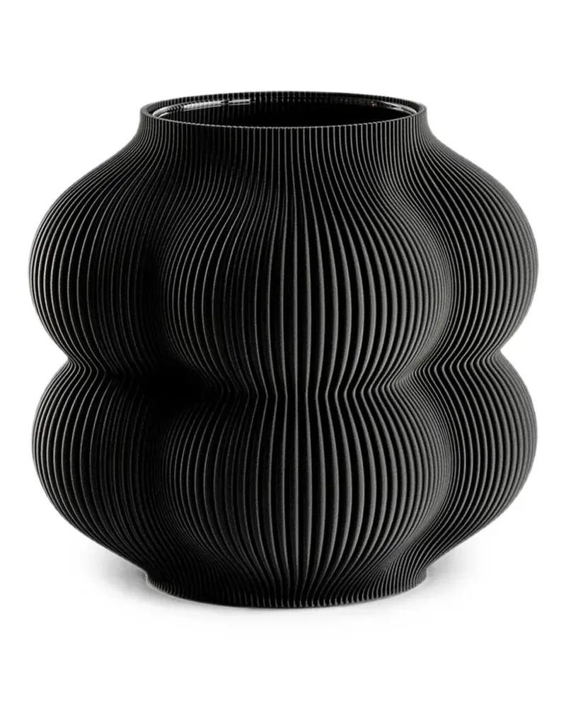 Sheyn Gerippte Big Peach Vase - Schwarz Schwarz
