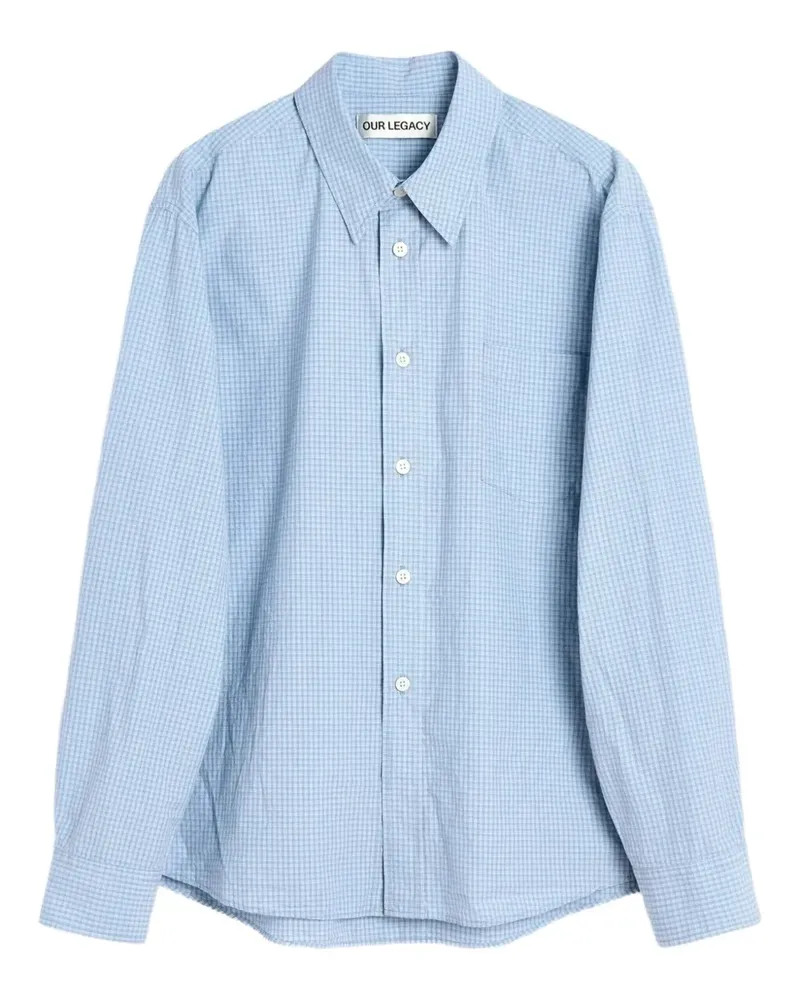 Our Legacy Hemd mit Karomuster - Blau Blau