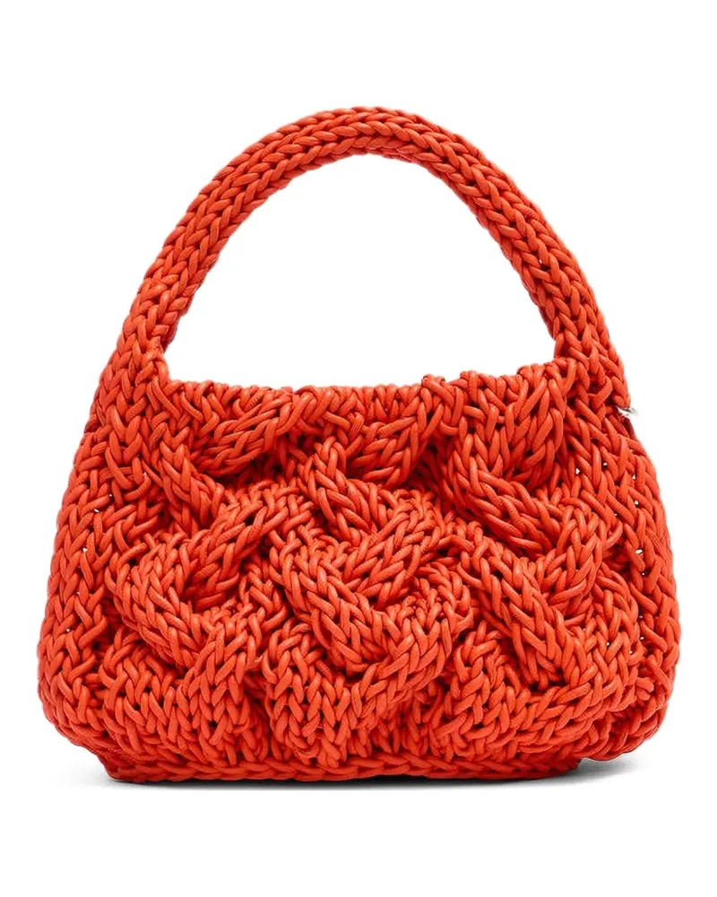 J.W.Anderson Kleine Tote Bag mit Zopfmuster - Orange Orange