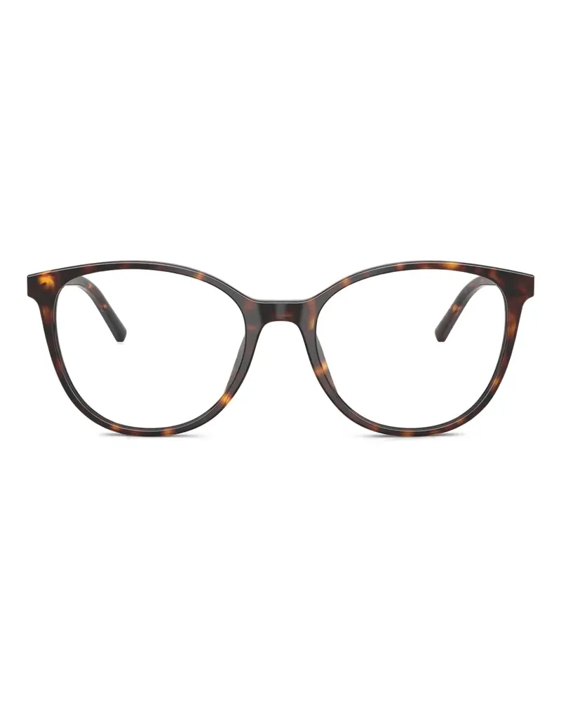 Dolce & Gabbana Runde Brille in Schildpattoptik - Braun Braun