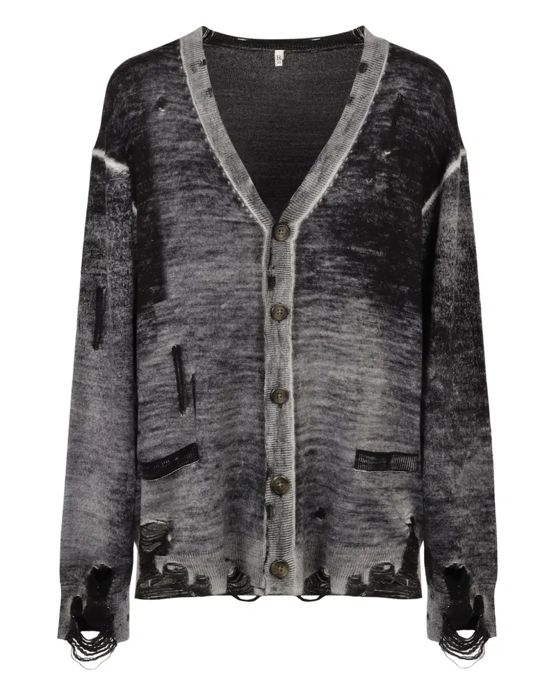R13 Cardigan aus Merinowolle - Schwarz Schwarz