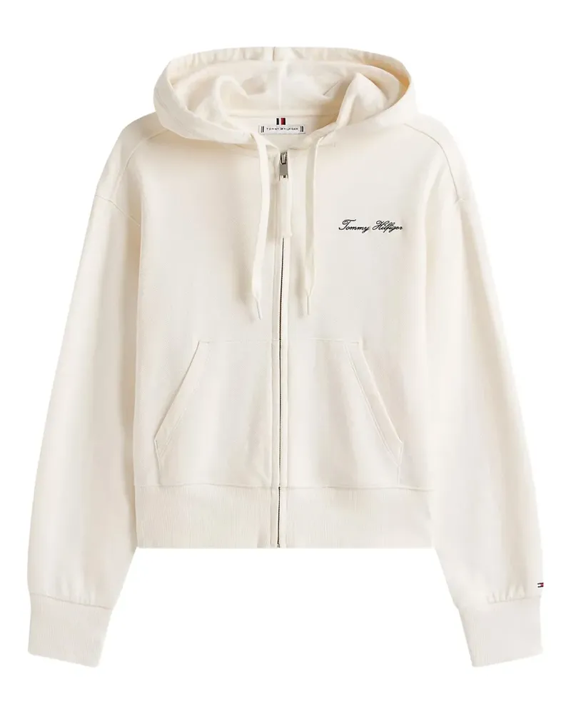 Tommy Hilfiger Cardigan mit Reißverschluss - Weiß Weiß