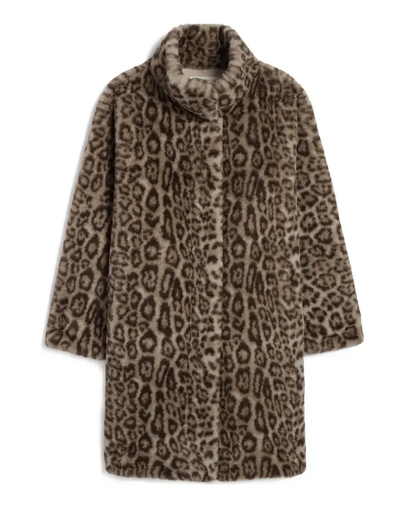 APPARIS Blair leopard-print faux-fur coat - Nude Nude