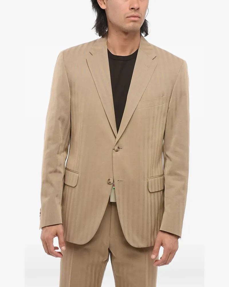 Corneliani single-breasted cotton suit - Nude Nude