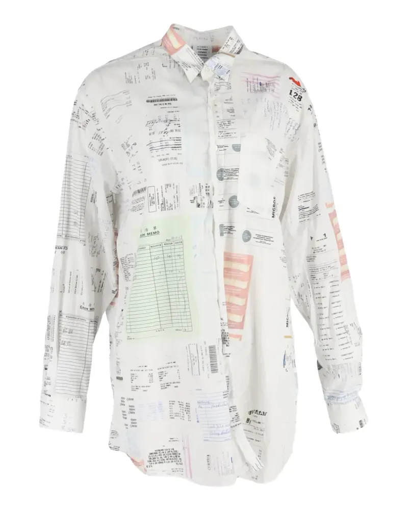 VETEMENTS 2019 Hemd mit Bon-Print - Weiß Weiß