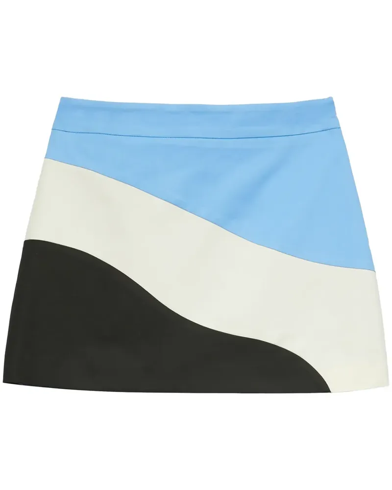 MSGM Minirock in Colour-Block-Optik - Weiß Weiß
