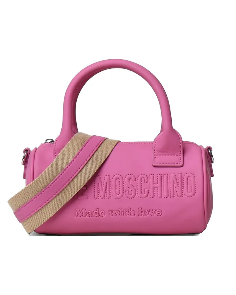 Moschino logo-embossed tote bag - Rosa Rosa