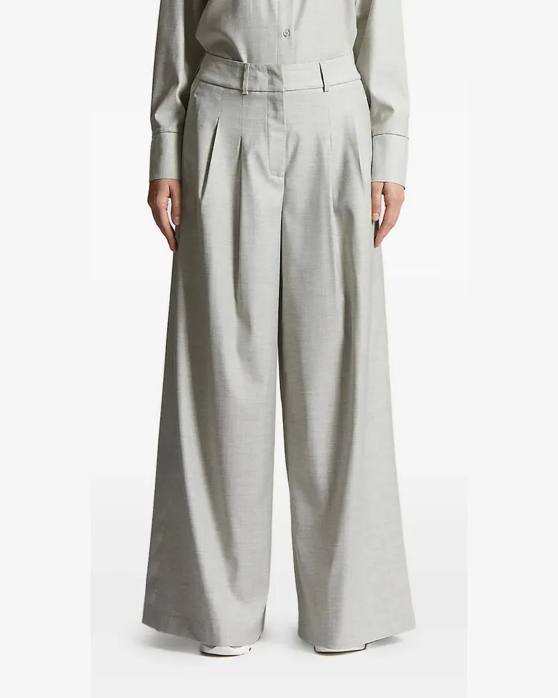 Peserico Wide-Leg-Hose mit Bundfalten - Grau Grau